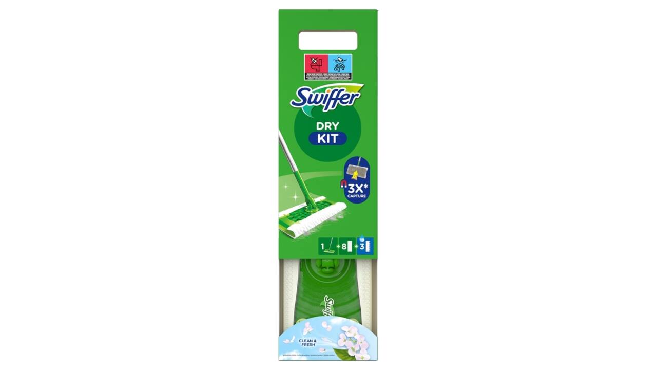 Vloerwissysteem Swiffer starterskit 8 dry en 3 wet