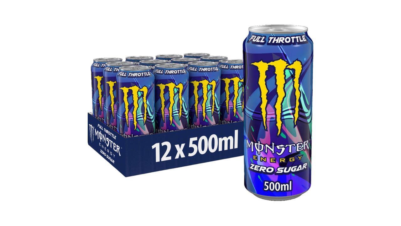 Energiedrank monster full throttle suikervrij blik 500ml