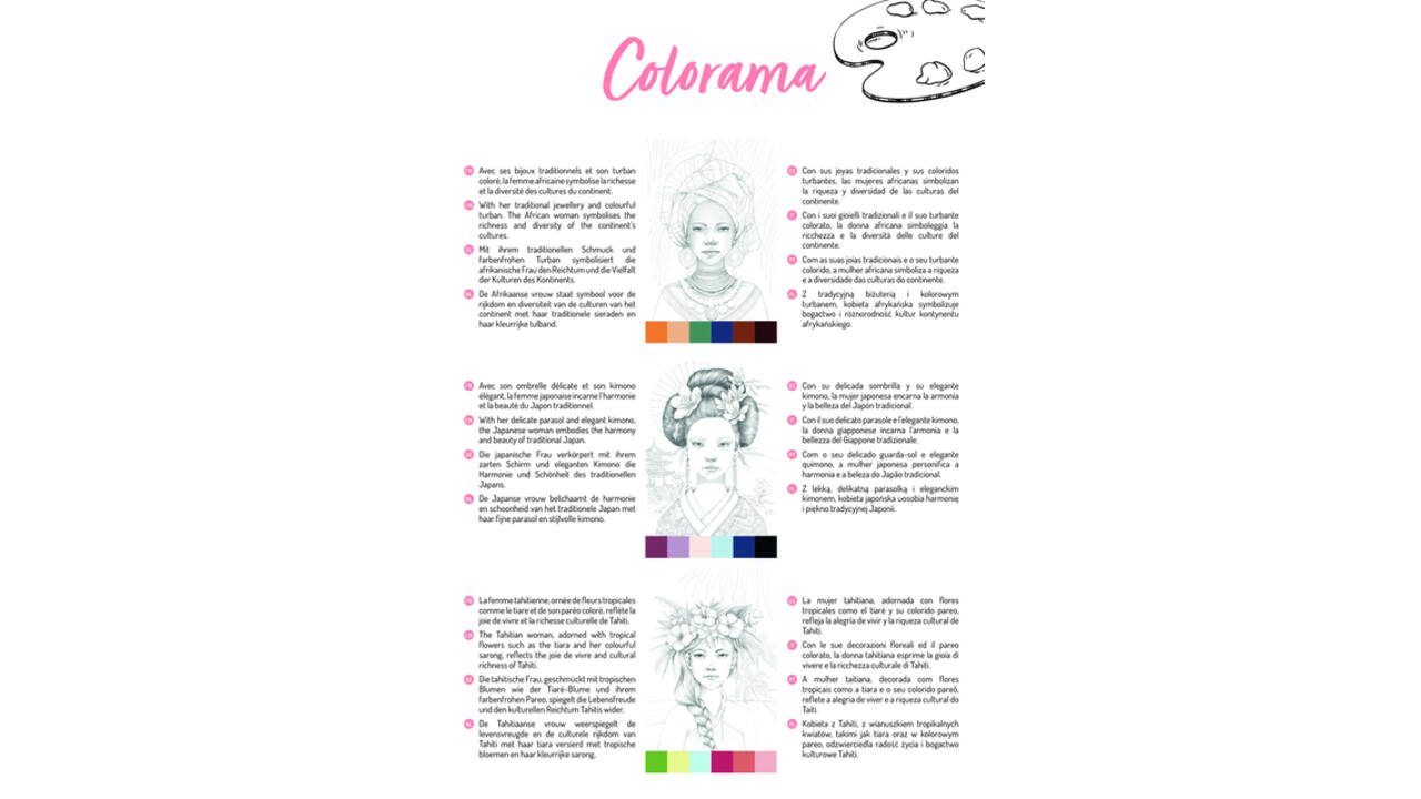 Kleurboek Clairefontaine Odelia A4 Vrouwen
