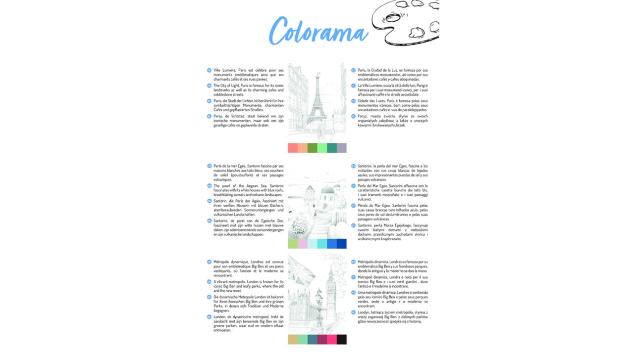Kleurboek Clairefontaine Odelia A4 Steden