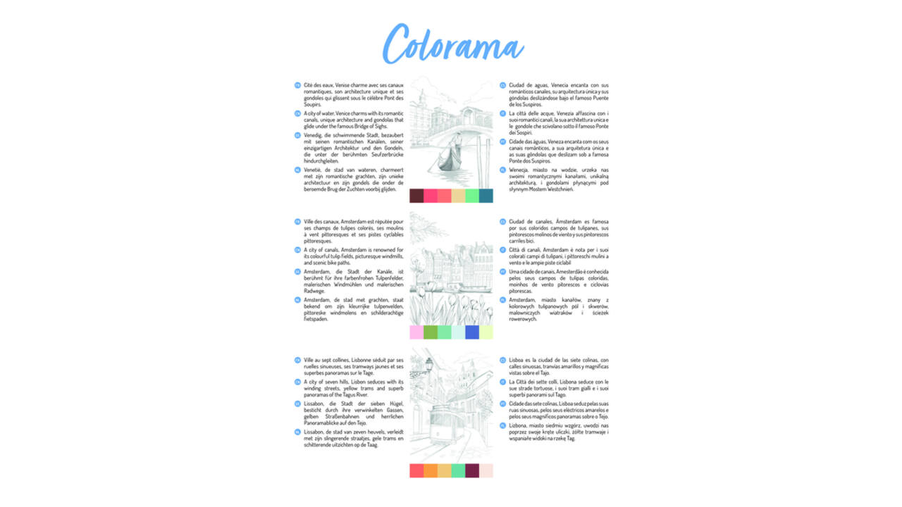 Kleurboek Clairefontaine Odelia A4 Steden