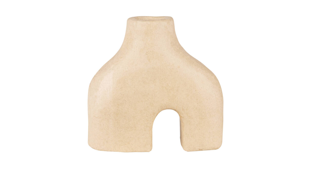 Figuur Décopatch vaas dubbele voet 19x7x18cm