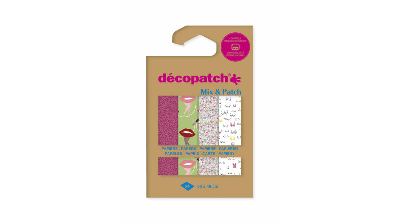 Hobbypapier Décopatch 30x40cm set à 4 vel thema Ode aan de vrouw