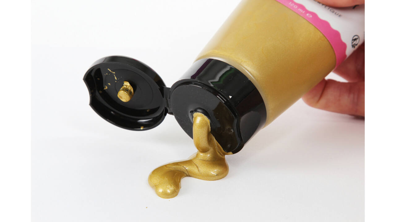 Acrylverf Qrea 120 ml goud