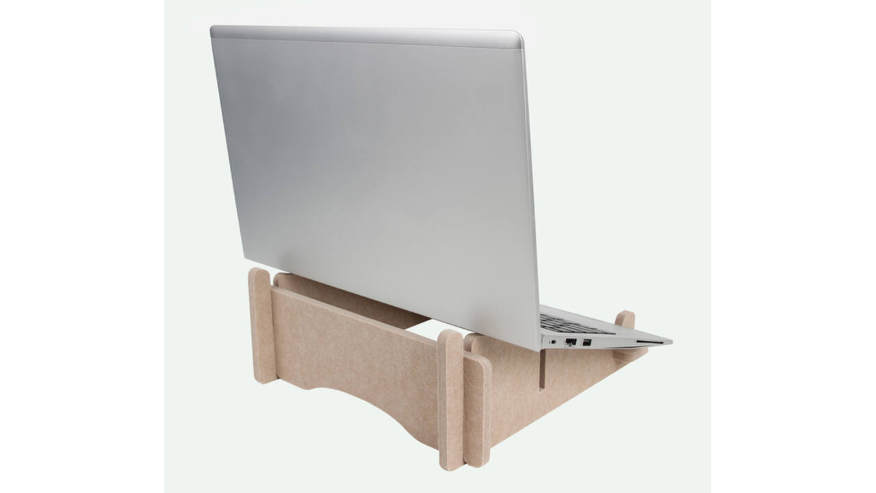 Laptopstandaard Quantore gerecycled vilt zand