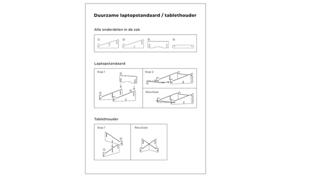 Laptopstandaard Quantore gerecycled vilt zand