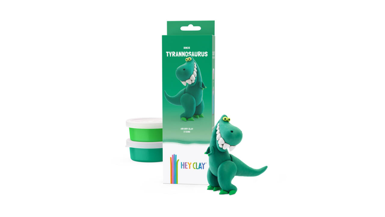 Klei Hey Clay dinos set à 3 delen