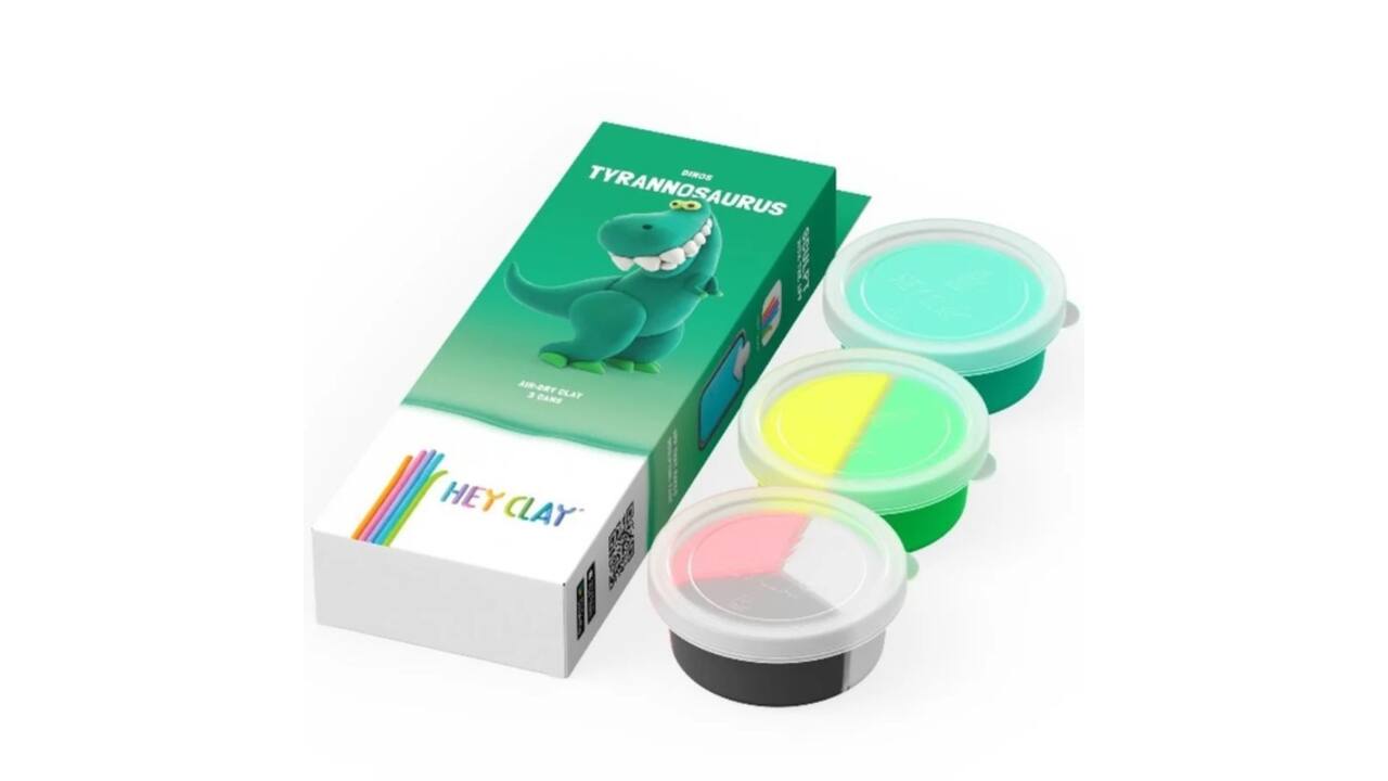 Klei Hey Clay dinos set à 3 delen