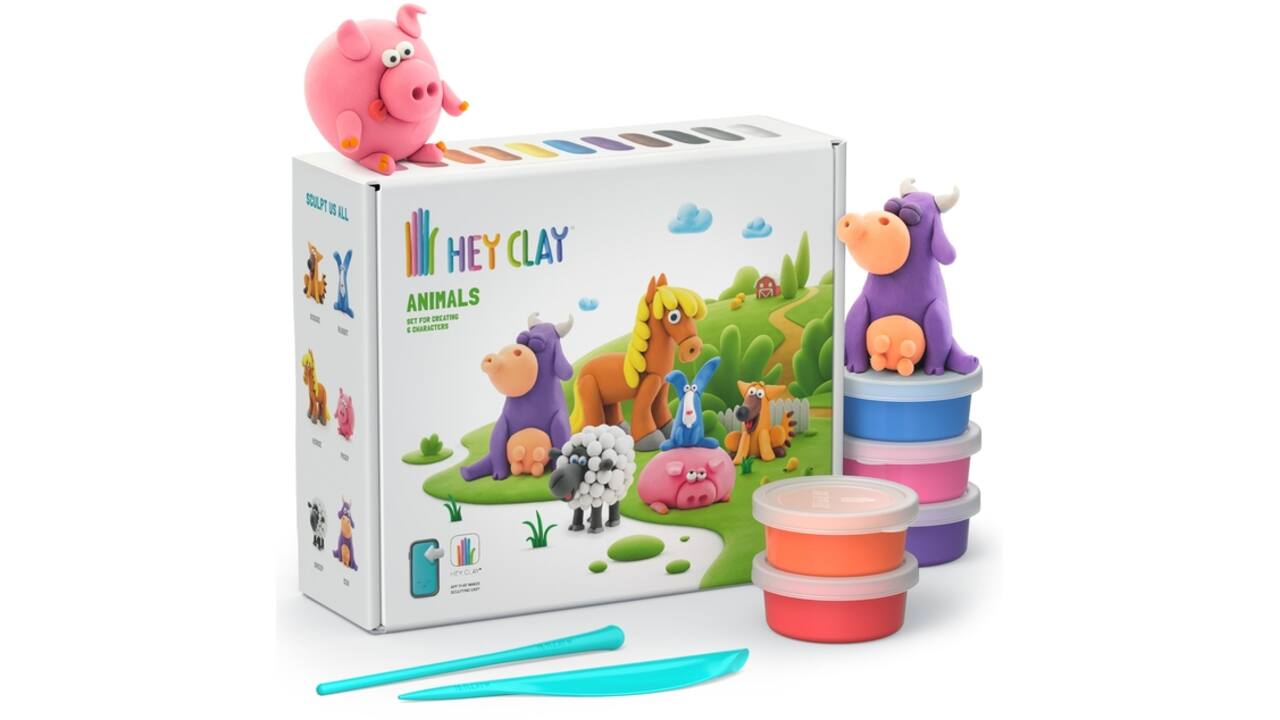 Klei Hey Clay dieren set à 15 delen