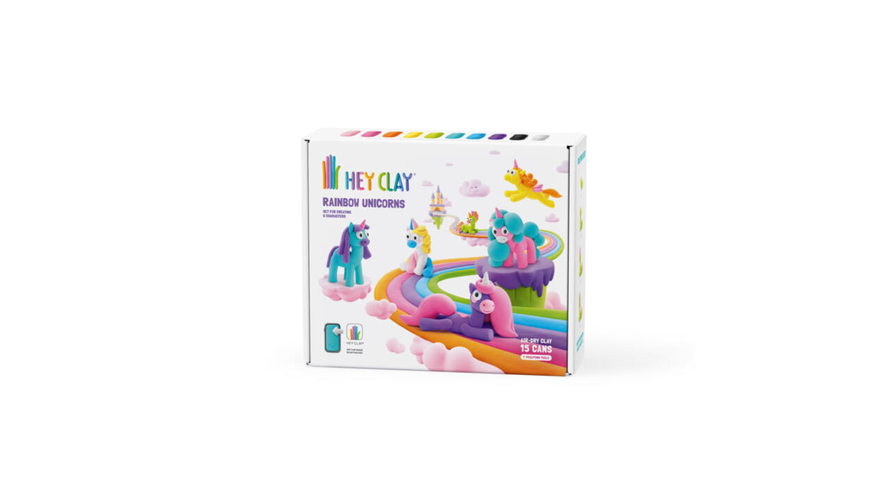 Klei Hey Clay eenhoorn set à 15 delen