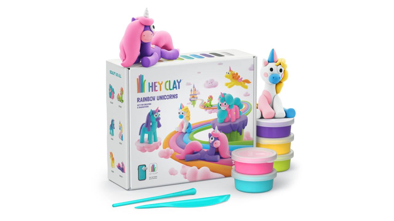 Klei Hey Clay eenhoorn set à 15 delen