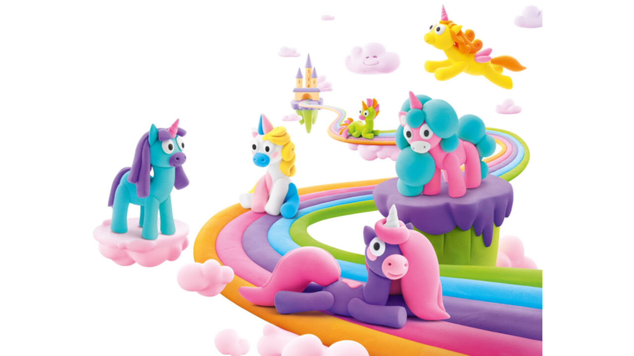Klei Hey Clay eenhoorn set à 15 delen