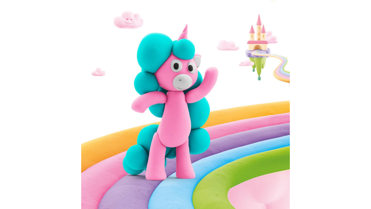 Klei Hey Clay eenhoorn set à 3 delen