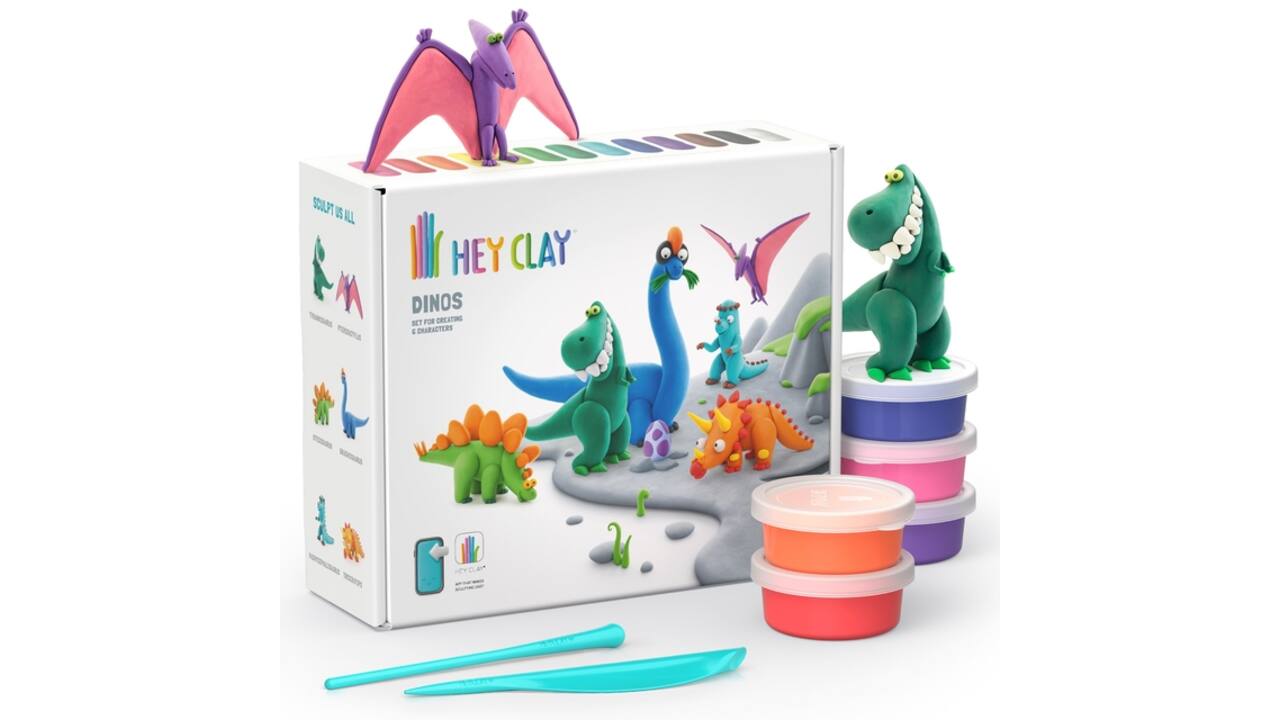 Klei Hey Clay dinos set à 15 delen