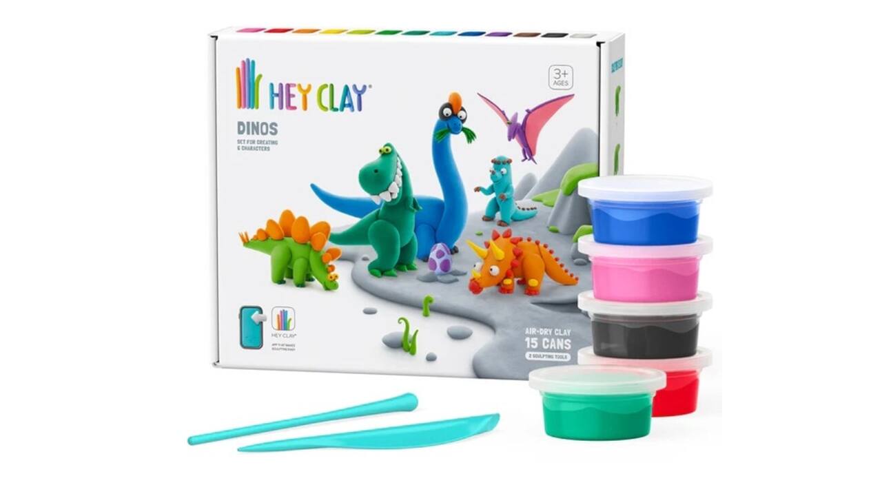 Klei Hey Clay dinos set à 15 delen