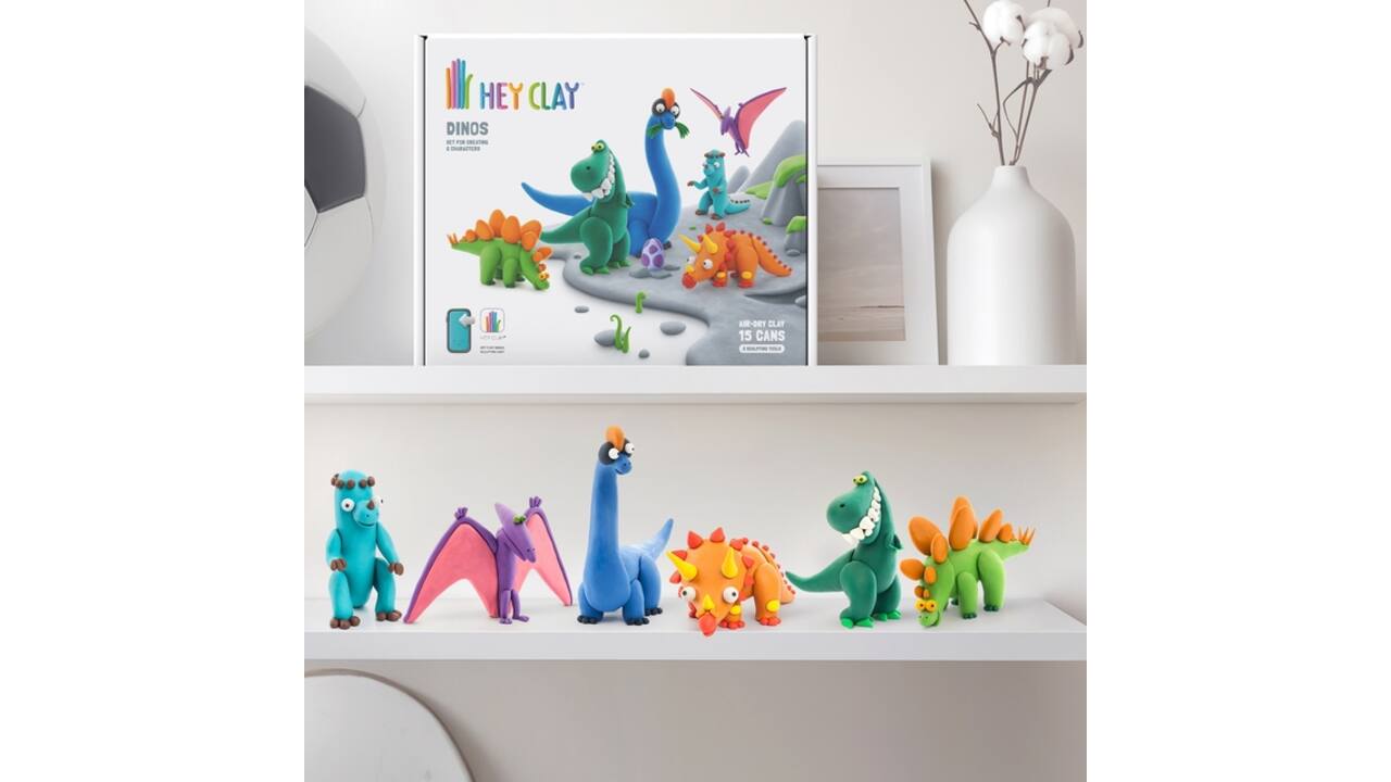 Klei Hey Clay dinos set à 15 delen