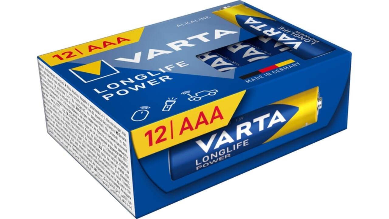 Batterij VARTA Longlife Power 12x AAA