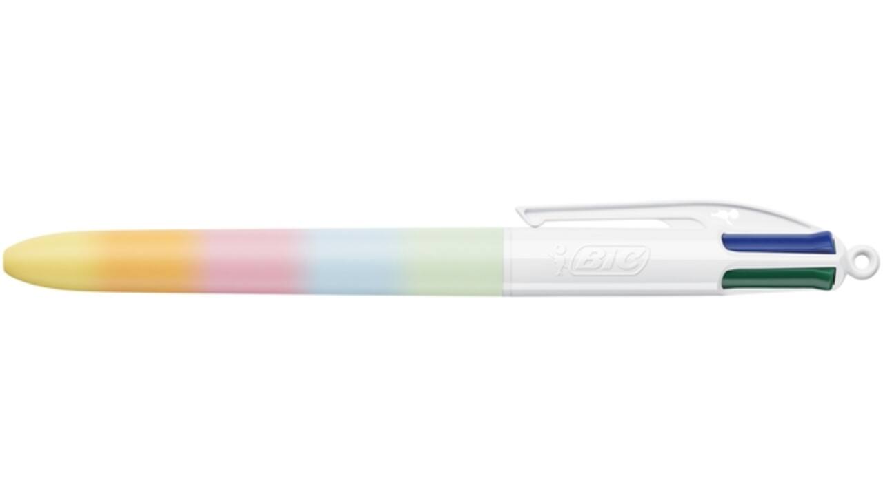 4-Kleuren balpen Bic regenboog medium assorti