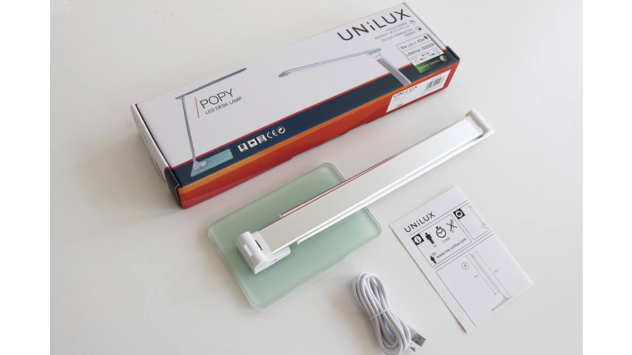 Bureaulamp Unilux Popy led wit