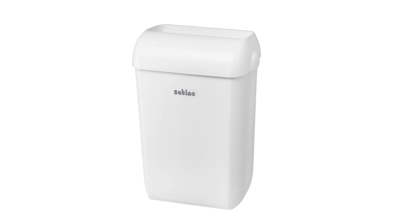 Afvalbak Satino open inworp 43 liter wit 332570