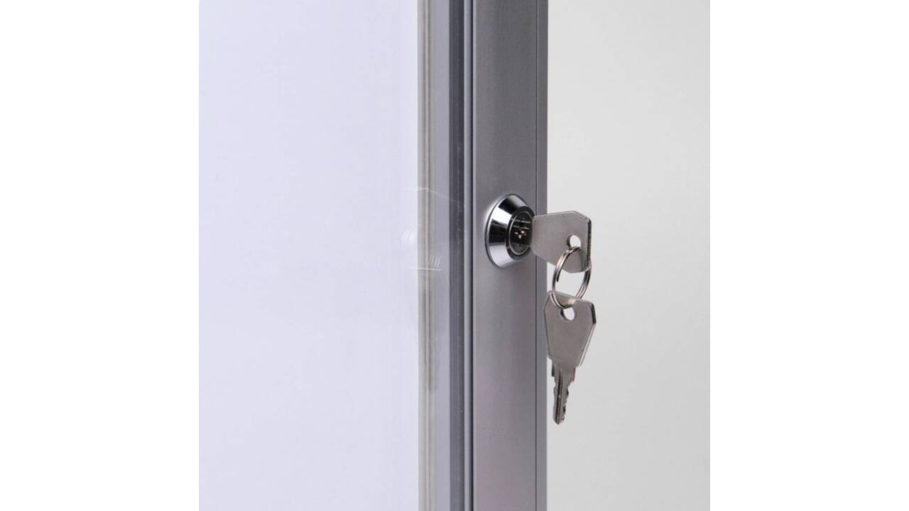 Vitrinebord Quantore luxe 8x A4 B1 gecertificeerd zilver