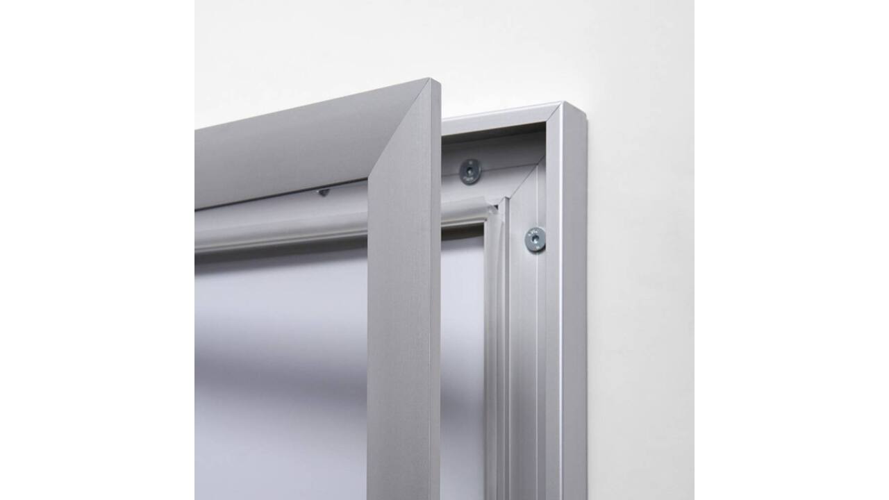 Vitrinebord Quantore luxe 8x A4 B1 gecertificeerd zilver