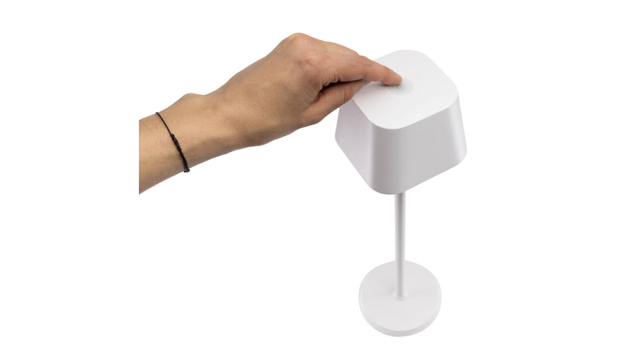 Tafellamp Securit Georgina LED oplaadbaar dimbaar wit