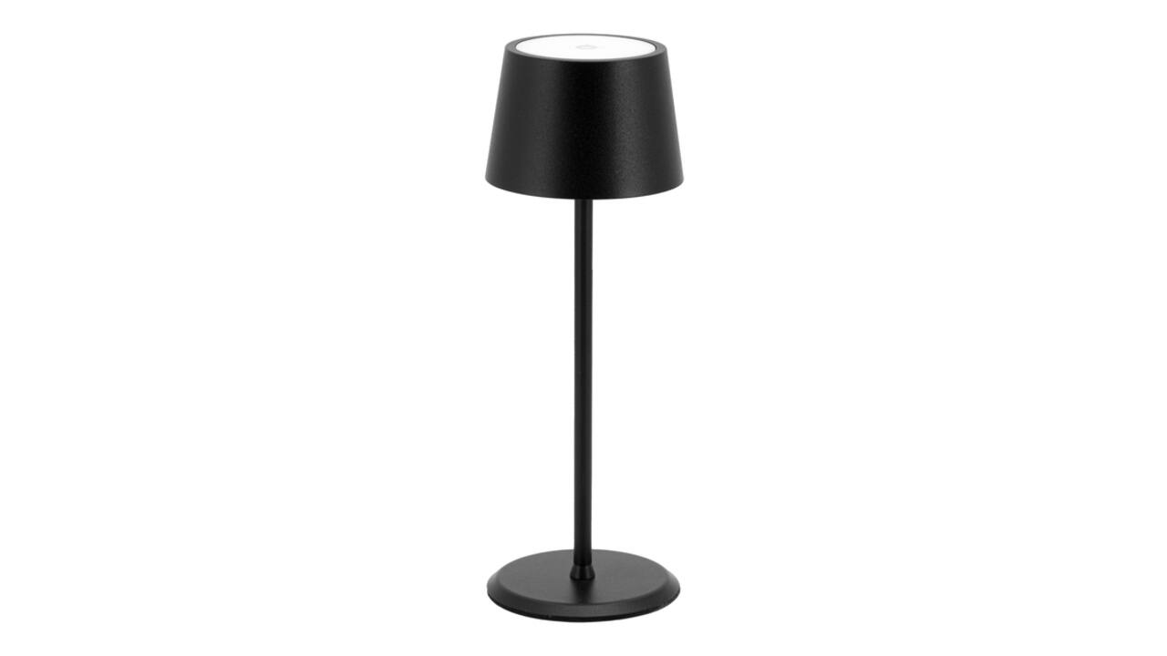 Tafellamp Securit MonteCarlo LED oplaadbaar dimbaar zwart