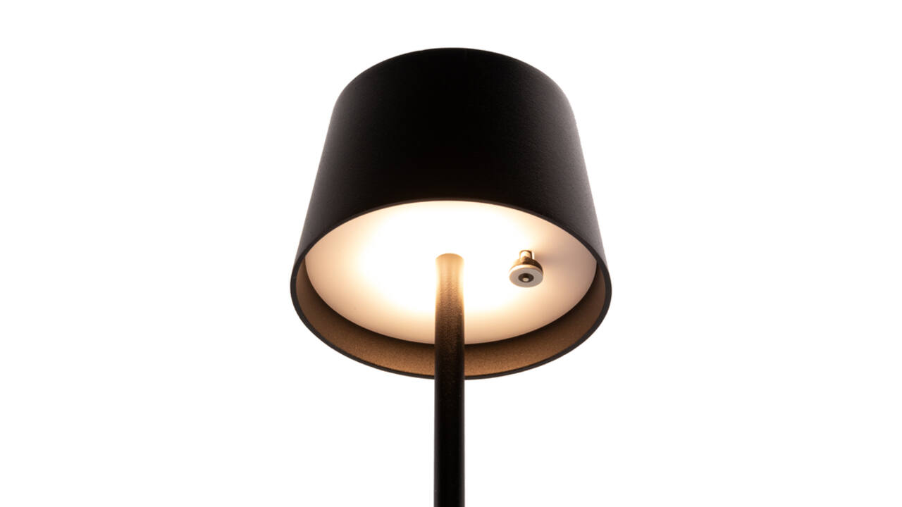 Tafellamp Securit MonteCarlo LED oplaadbaar dimbaar zwart
