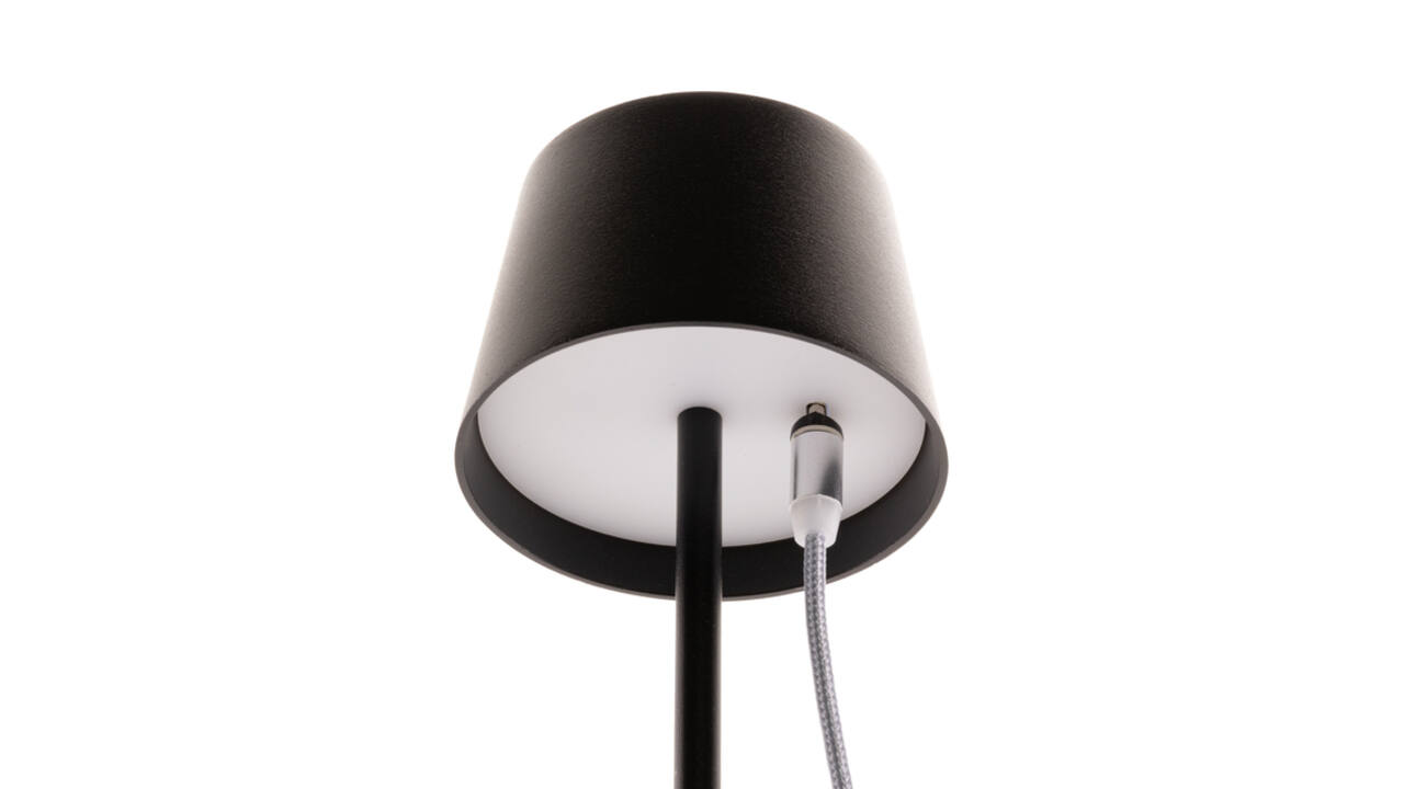 Tafellamp Securit MonteCarlo LED oplaadbaar dimbaar zwart