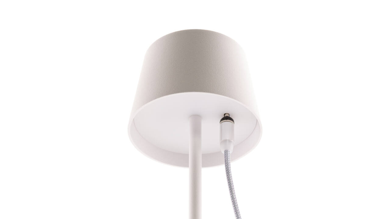 Tafellamp Securit MonteCarlo LED oplaadbaar dimbaar wit