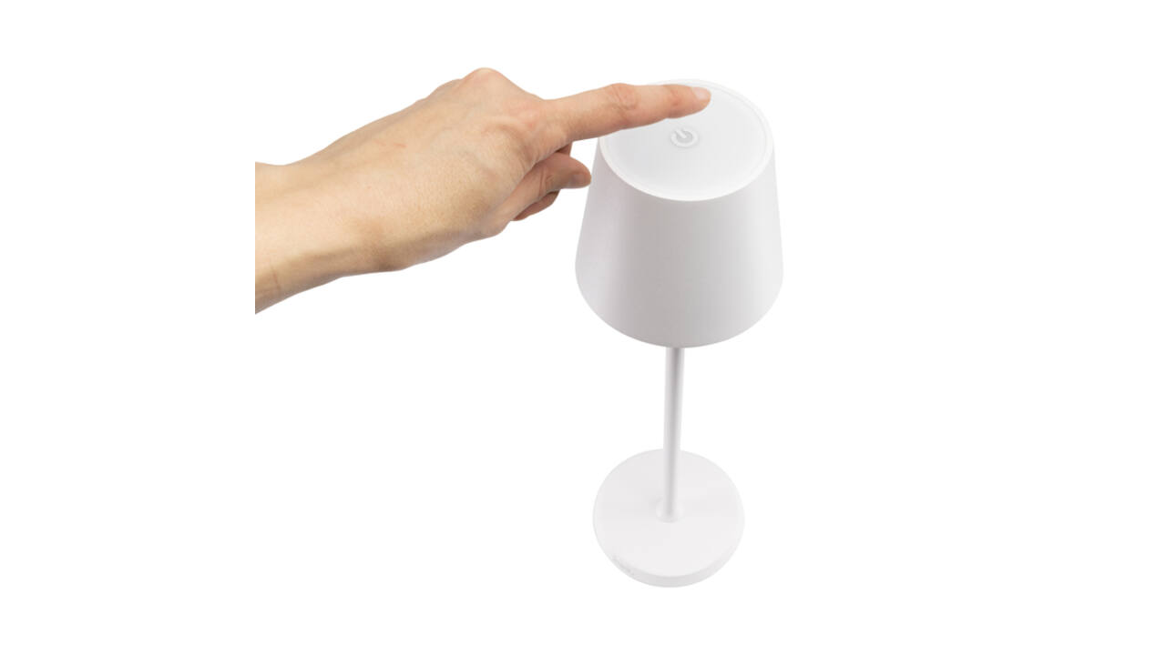 Tafellamp Securit Feline LED oplaadbaar dimbaar wit