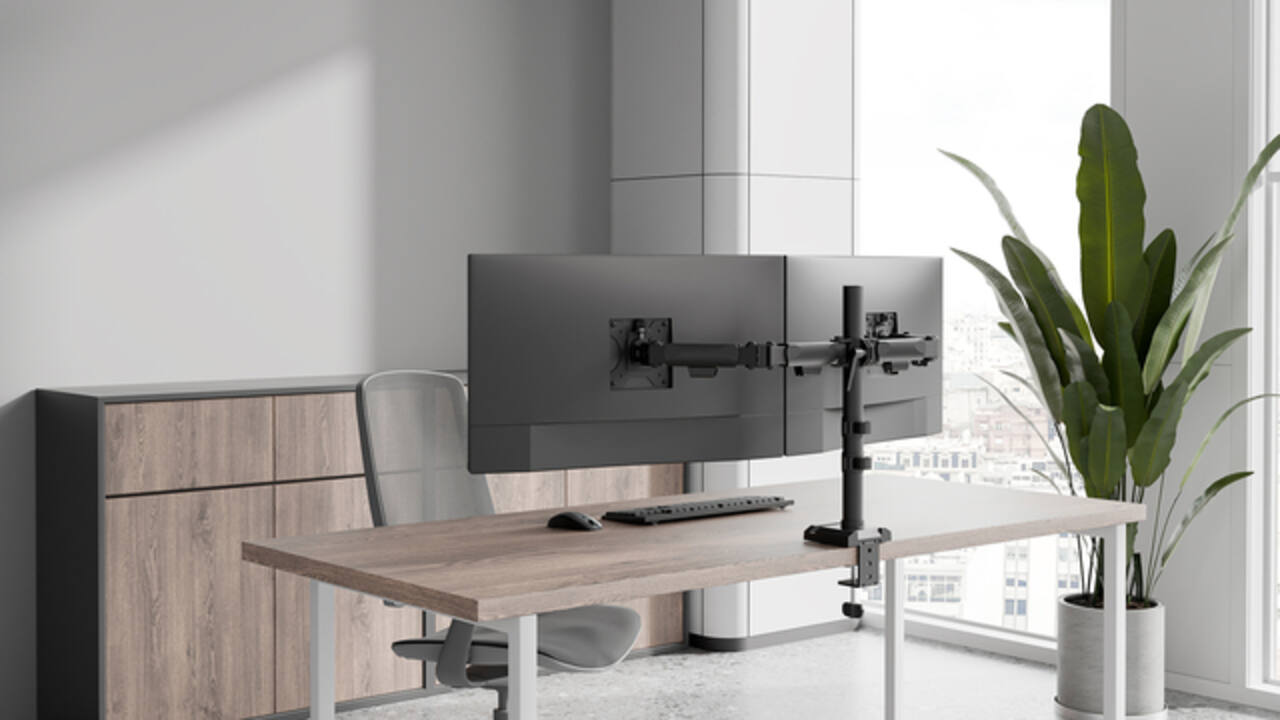 Monitorarm Neomounts NERO dual 10-32" zwart