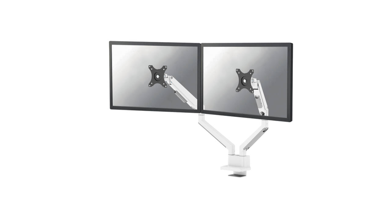 Monitorarm Neomounts NEXT Slim dual 17-32" wit