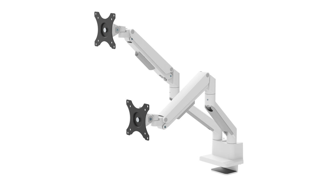 Monitorarm Neomounts NEXT Slim dual 17-32" wit