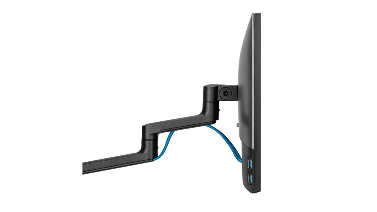 Monitorarm met laptophouder Neomounts NEXT Lite single 17-27" zwart