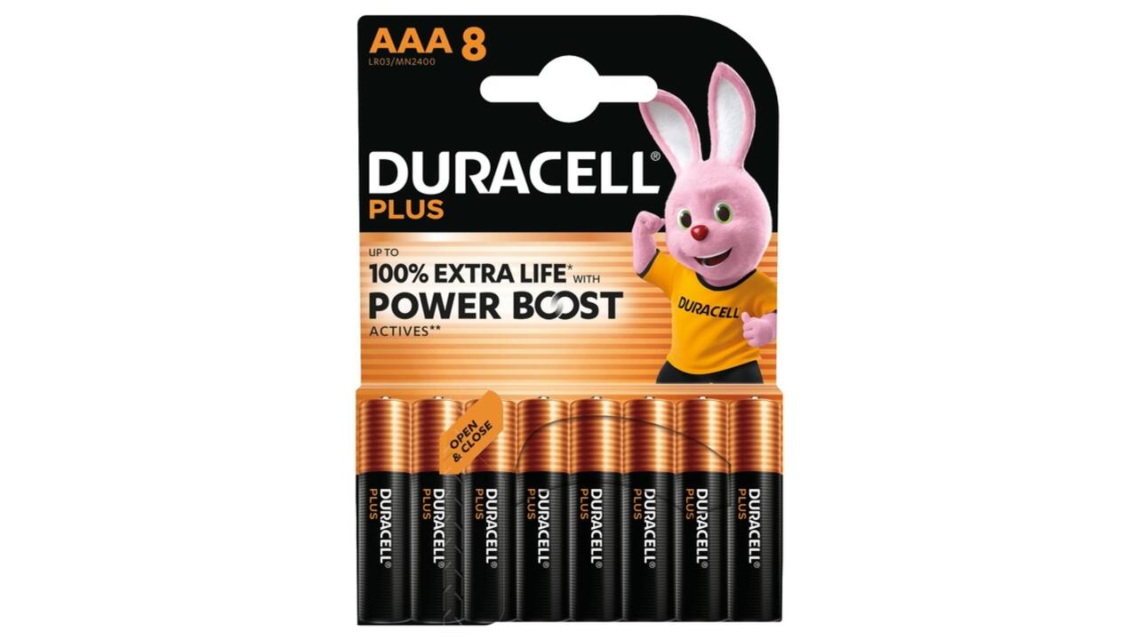 Batterij Duracell Plus Powerboost 8x AAA