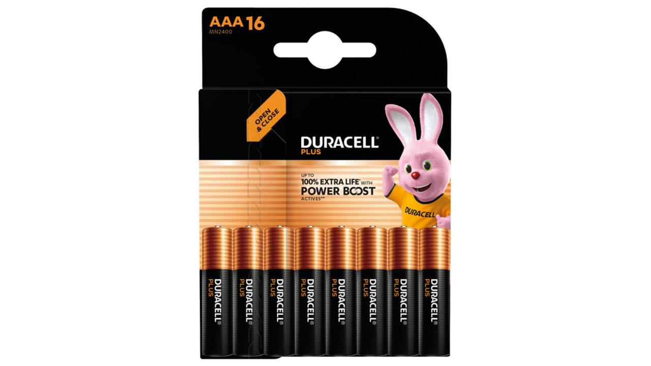 Batterij Duracell Plus Powerboost 16x AAA
