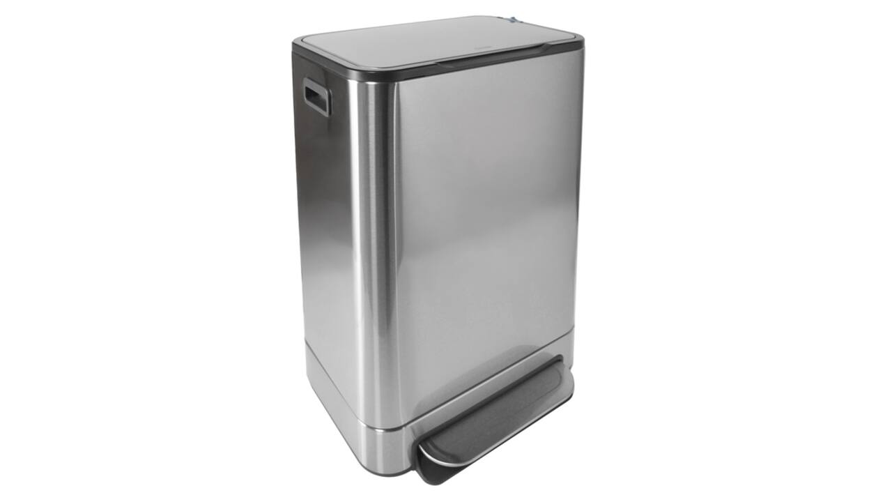 Pedaalemmer Desq 40 liter rvs zilver