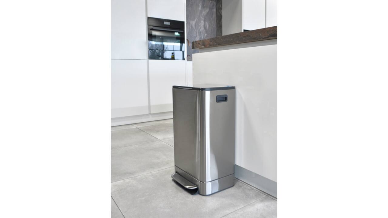 Pedaalemmer Desq 40 liter rvs zilver