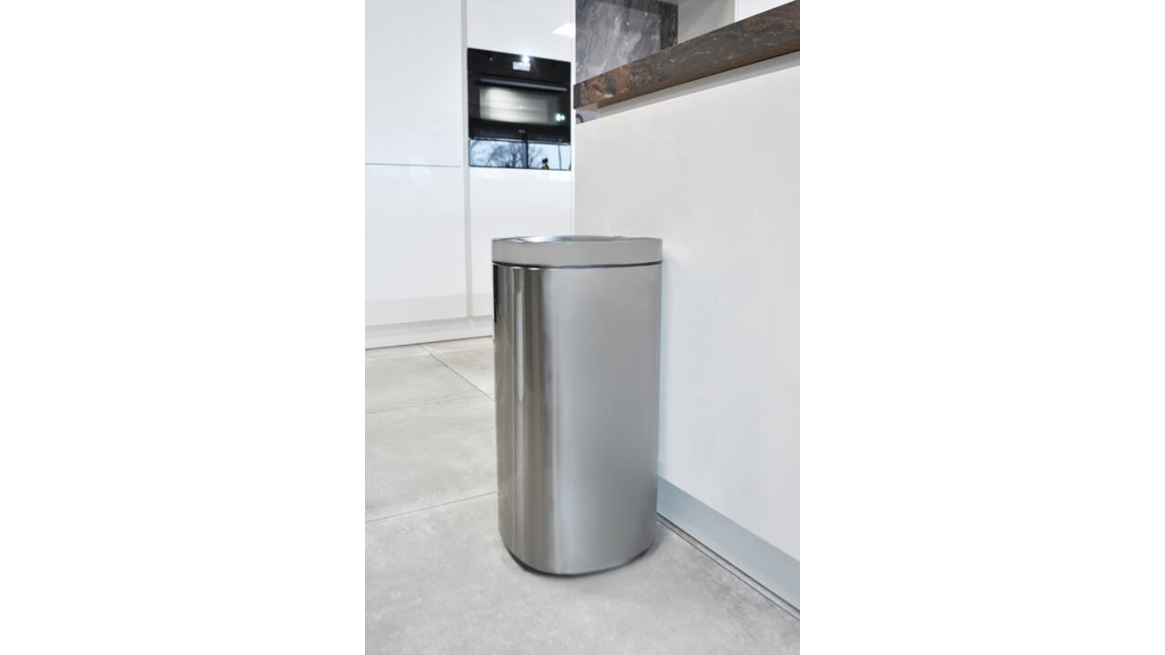 Afvalbak Desq Touch 30 liter RVS zilver