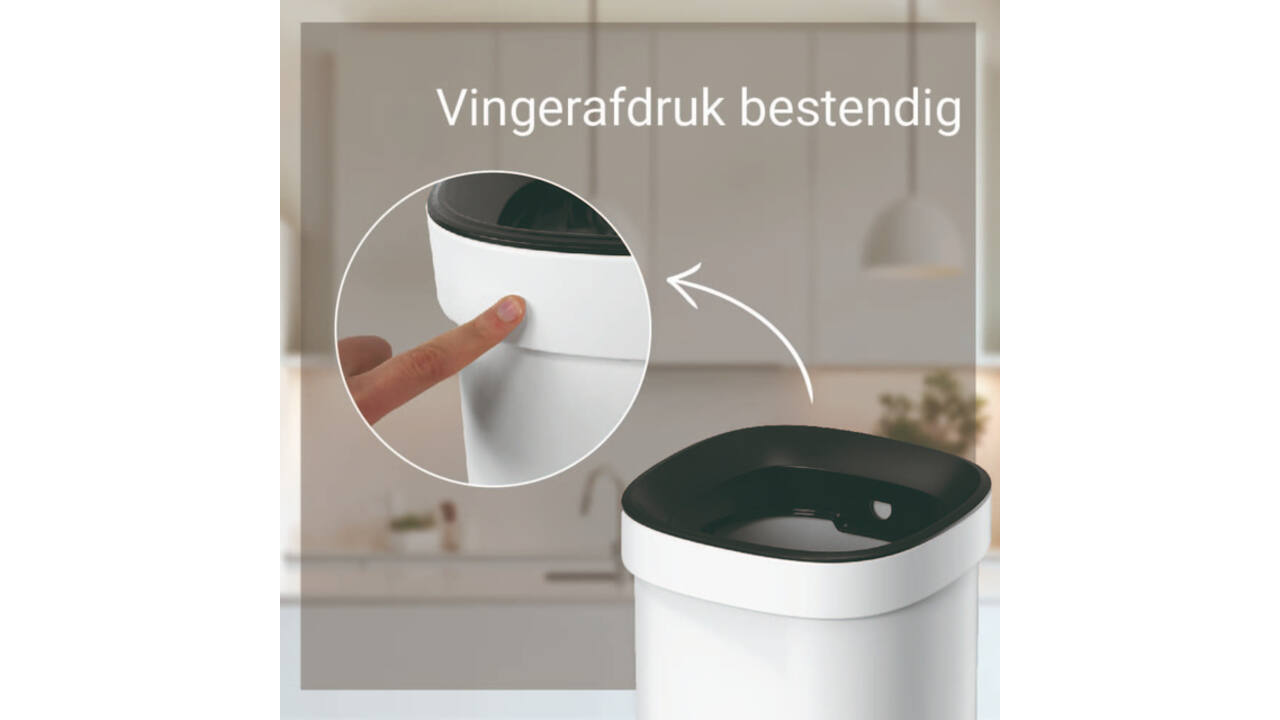 Afvalbak Desq open inworp 20 liter metaal wit
