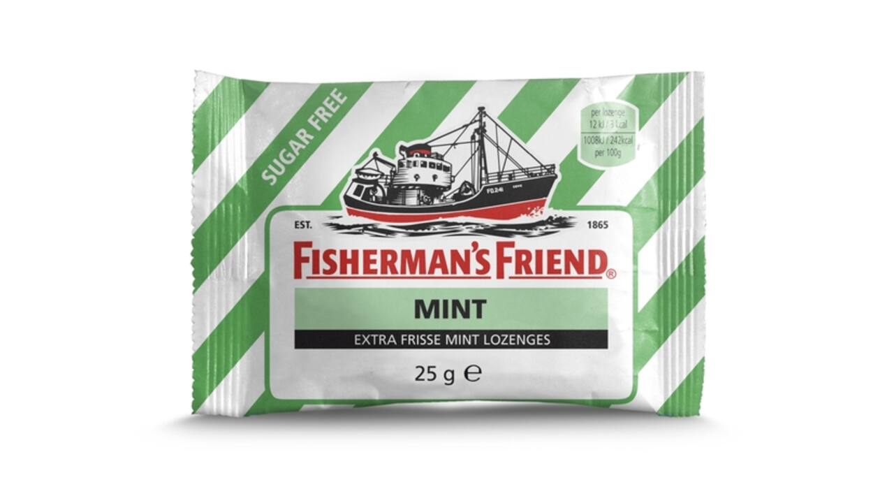 Keelpastilles Fisherman's Friend mint suikervrij zak 25 gram