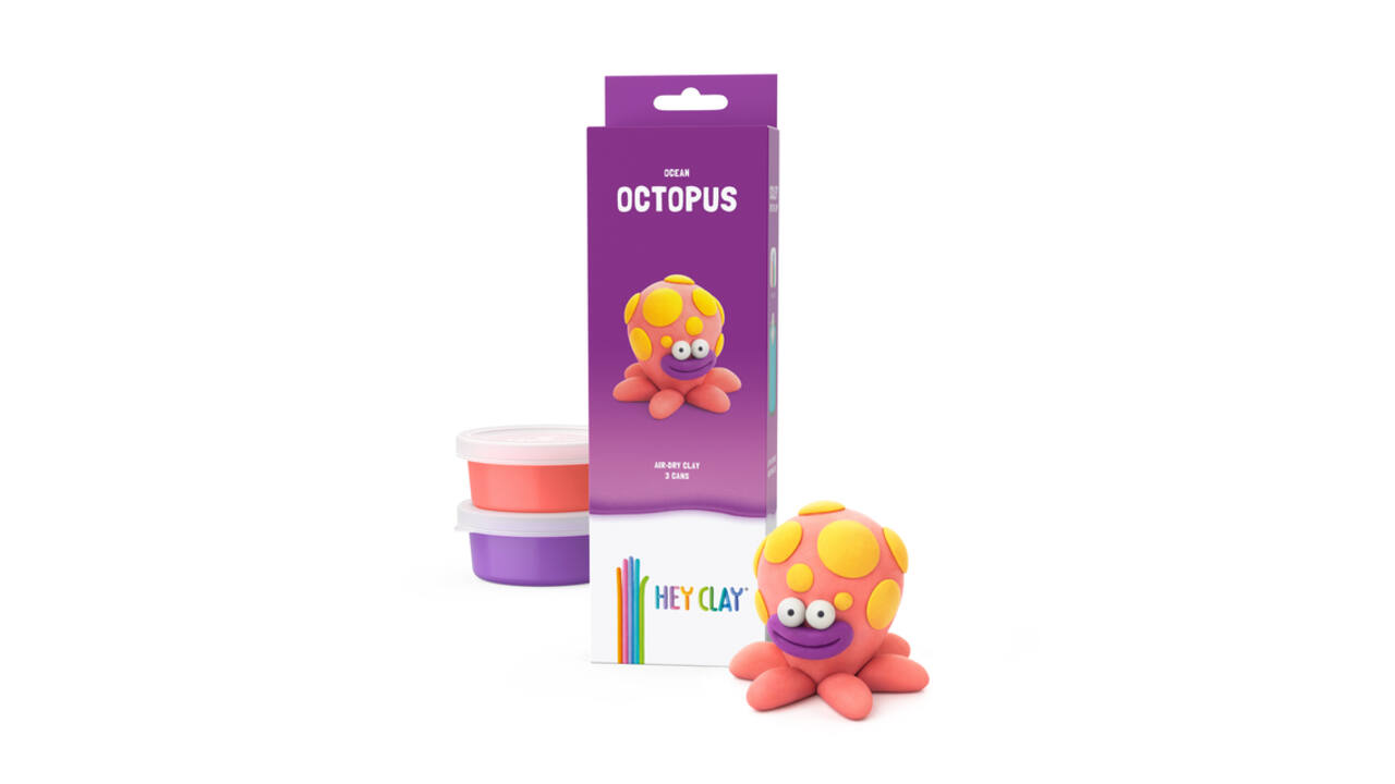 Klei Hey Clay Octopus 3 potjes