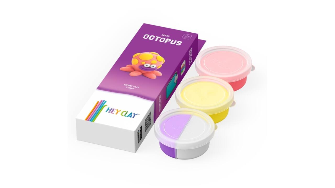 Klei Hey Clay Octopus 3 potjes
