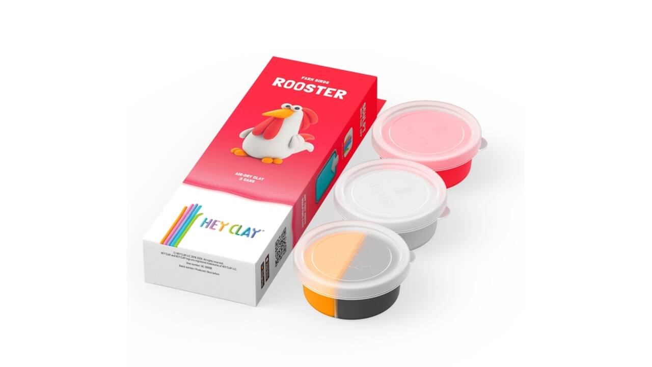 Klei Hey Clay Rooster 3 potjes