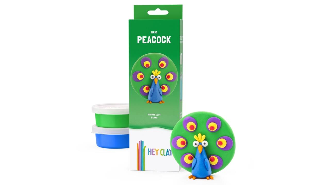 Klei Hey Clay Peacock 3 potjes