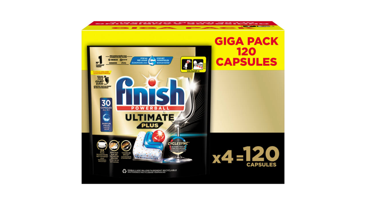 Vaatwastabletten Finish Ultimate plus 120 stuks gigapack