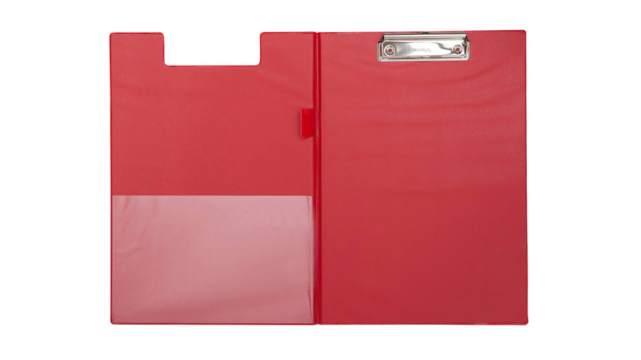 Klembordmap MAUL A4 staand PVC met penlus rood