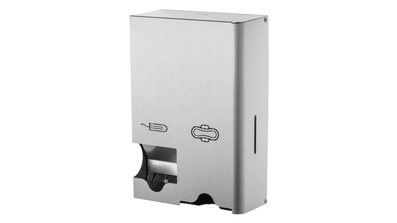 Dameshygiënedispenser MediQo-line klein RVS fingerprint coating